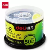 得力(deli) 3724 DVD-R刻录光盘 16X4.7GB 50片/盒