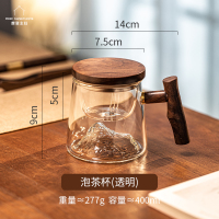 镳灵9.5*10cm观海玻璃手柄杯HT0007 可定制(1000个起定)