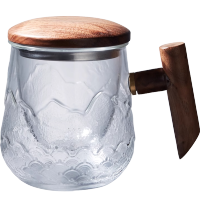 镳灵15.3*10.5CM观海玻璃手柄杯HT0003可定制(1000个起定)