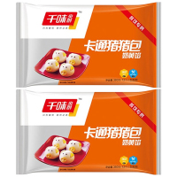 千味央厨卡通奶黄猪猪包儿童半成品奶黄猪猪包360g*2袋