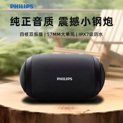 飞利浦(PHILIPS)户外便携迷你无线蓝牙重低音音响 TAS3209(黑色)
