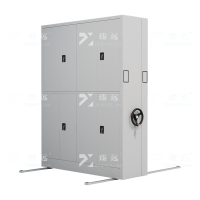 臻远ZY-MJJA-02手摇密集架移动档案柜钢制轨道密集柜 通双节 一列二组