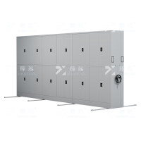 臻远ZY-MJJA-13电动密集架移动档案柜钢制轨道密集柜 通双节 一列六组