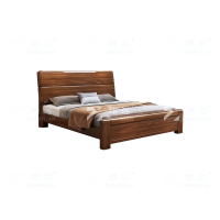 臻远ZY4022721实木床 1.5米单人床胡桃木