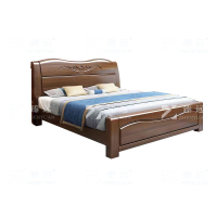 臻远 ZY4022917胡桃木实木床 1.5米单人床
