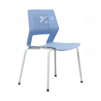 臻远ZY-7499 简约培训椅办公会议椅电脑椅靠背椅 白架蓝背