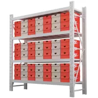 施尔福加厚240kg/层中型仓储货架仓库库房置物架家用储物架200*60*200cm 白色-四层-主架