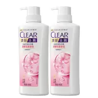 清扬 洗发水 去屑洗发露樱花沁爽 500g*2瓶装 樱花露香水润型