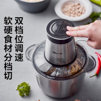 小熊(Bear) 绞肉机家用 绞馅机 电动多功能料理搅拌打肉饺子肉馅蒜蓉机不锈钢全钢 2L QSJ-C03T5