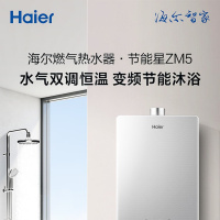 海尔 燃气热水器 JSQ25-13ZM5DMCG 13升水气双调精准恒温 二级能效 天然气