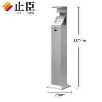 止臣 烟灰柱X1 不锈钢烟灰柱户外吸烟区烟蒂烟头收纳垃圾桶落地立式烟灰桶