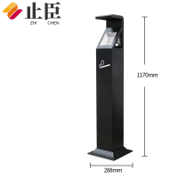 止臣 烟灰柱X2 户外烟灰柱户外吸烟区烟蒂烟头收纳垃圾桶落地立式烟灰桶