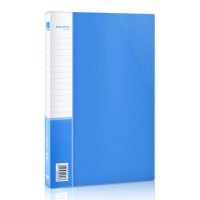 得力(deli) 5308 A4金属长押夹+插页袋硬文件夹大容量试卷资料夹诗朗诵签约夹板办公用品 蓝色 (计价单位:只)