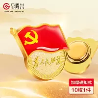 金隆兴标准款党徽胸章磁扣党员徽章为人民服务胸针磁铁扣式10个装9365