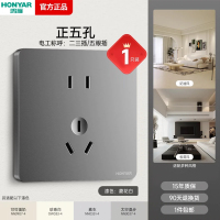 鸿雁 86型插座面板正五孔