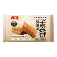 千味央厨千层烧饼法芝麻满满风酥皮面点酥脆美食早餐冷冻390g