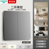 鸿雁 86型开关面板双开单孔