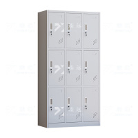 臻远 ZY-GYGC-66 员工更衣柜存包柜浴室换衣柜健身房多门储物柜 九门纯白