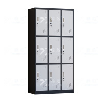 臻远 ZY-GYGC-68 员工更衣柜存包柜浴室换衣柜健身房多门储物柜 九门黑框白门