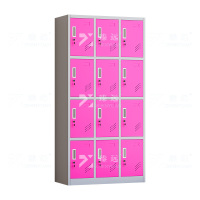 臻远 ZY-GYGC-69 彩色员工更衣柜存包柜浴室换衣柜健身房多门储物柜 12门白框红门
