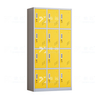臻远 ZY-GYGC-71 彩色员工更衣柜存包柜浴室换衣柜健身房多门储物柜 12门白框黄门