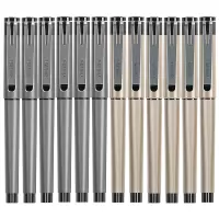 得力(deli)S96商务中性笔水笔签字笔 办公用品 0.7mm 12支装