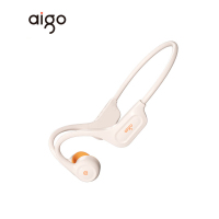 爱国者(aigo)骨传导耳机蓝牙无线耳机耳麦耳夹 不入耳开放式 运动跑步长续航 G05米色