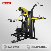 盛桐威综合训练器商用健身房专用插片器材 三人站综合训练器