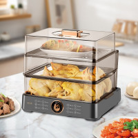 谷格(GUGE)GB76蒸锅电蒸锅三层大容量30L家用多功能锅折叠