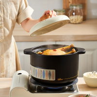 小熊(Bear)砂锅 砂锅煲汤锅炖锅燃气灶陶瓷锅宽口 沙锅 4.8L [适合4~6人]CP-G0070