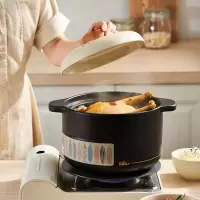 小熊(Bear)砂锅 砂锅煲汤锅炖锅燃气灶陶瓷锅宽口 沙锅 4.8L [适合4~6人]CP-G0070