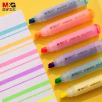 晨光荧光笔AHM22504 可爱单头荧光笔 办公学生通用重点标记笔六色荧光笔/包