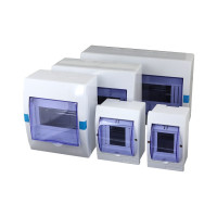 艾克思塑料明装回路配电箱家用暗装强电箱小型空开漏电保护盒PZ30防水 2-3回路