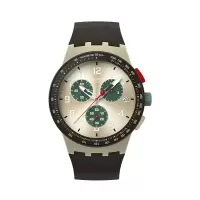斯沃琪(Swatch)瑞士手表 三眼熊猫盘时尚配色男女情侣表石英表