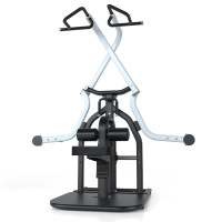 盛桐威剪刀式练背部器械双轨交叉高拉背训练器