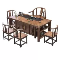 晋舰 茶台茶具套装一体禅意茶几茶桌椅组合泡茶台1.8似锦桌+围椅+4月牙