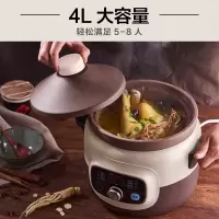 小熊(Bear)电炖锅 煲汤锅炖汤锅 电砂锅 紫砂锅炖盅燕窝4L DDG-D40B1