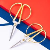 得力(deli)150mm龙凤金色家用厨房剪刀 龙凤呈祥 TJ153(把)