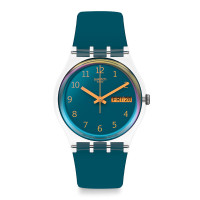 Swatch斯沃琪瑞士手表蓝粉时尚指针式情侣防水石英男女对表