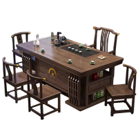 锦北 茶桌椅组合办公室功夫茶几泡茶台套装一体家用小户型喝茶桌 1.6米