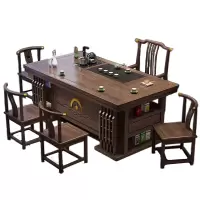 锦北 茶桌椅组合办公室功夫茶几泡茶台套装一体家用小户型喝茶桌 1.6米