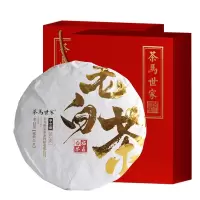 茶马世家寿眉老白茶太姥山8年陈福鼎白茶350g礼盒装 紧压枣香白茶饼礼盒装