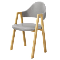 戴劲 北欧椅子靠背电脑椅简约化妆椅休闲网红铁艺家用餐椅四件起售浅灰