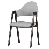 戴劲 北欧椅子靠背电脑椅简约化妆椅休闲网红铁艺家用餐椅四件起售浅灰黑色支架