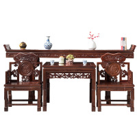 晋舰 复古中堂四件套家用客厅实木八仙桌财神供桌条案翘头桌农村堂屋