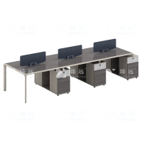 臻远 GWJ-04职员桌办公桌屏风工作卡位 对坐六人位