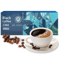 [1盒装]云啡美式纯黑咖啡粉100g/盒速溶无糖精正品防弹云南小粒蓝山挂耳咖啡