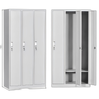 华豫汇阳- 三门更衣柜储物柜(加厚冷轧钢)1800*420*850
