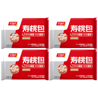 千味央厨豆沙馅寿桃包家庭祝寿生日半成品点心360g*4袋
