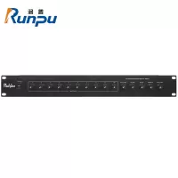 润普Runpu RP-HT10JX 国产化会议室音频系统10路话筒集线器幻象供电话筒集线